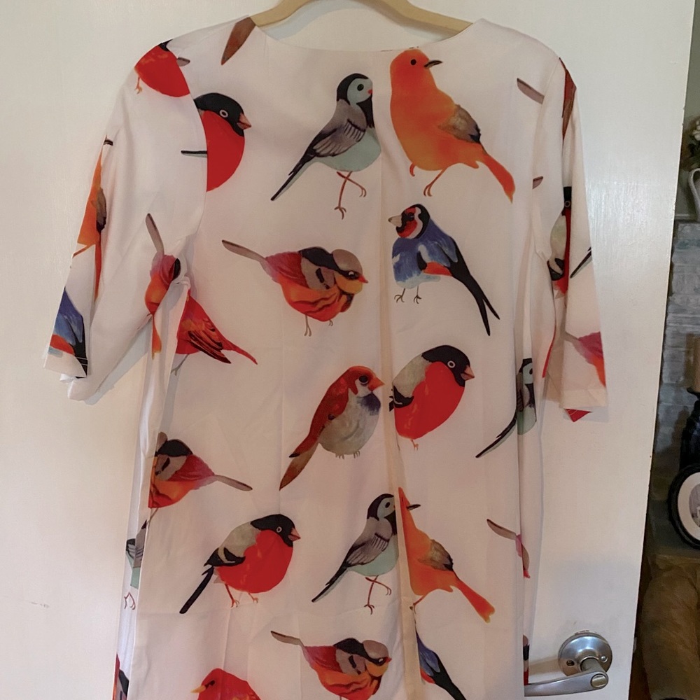 Dress with birds